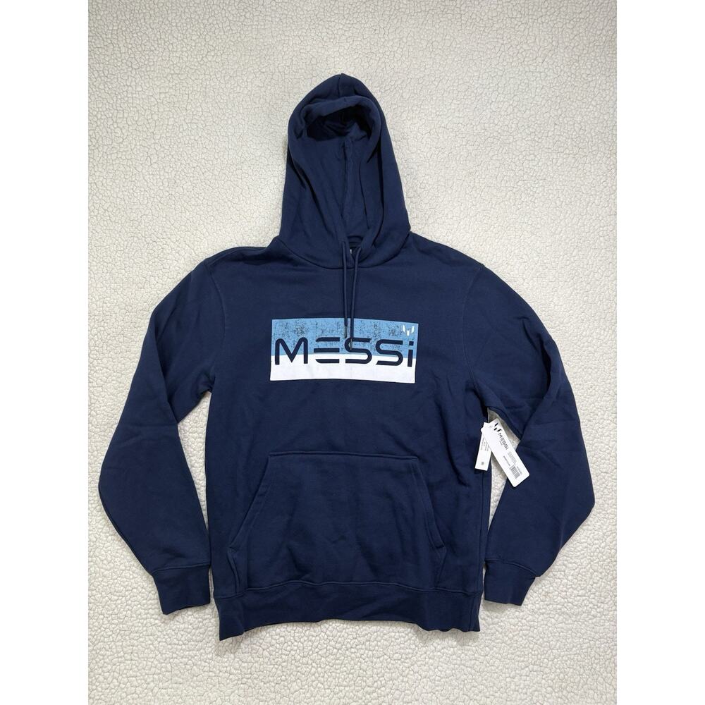 NWT Lionel Messi‎ Hoodie Mens Size Medium Navy Blue MMFO074USW Soccer NEW